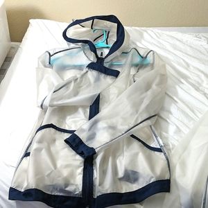 A clear see through Alfani hoodie jacket size medium, like new without tags